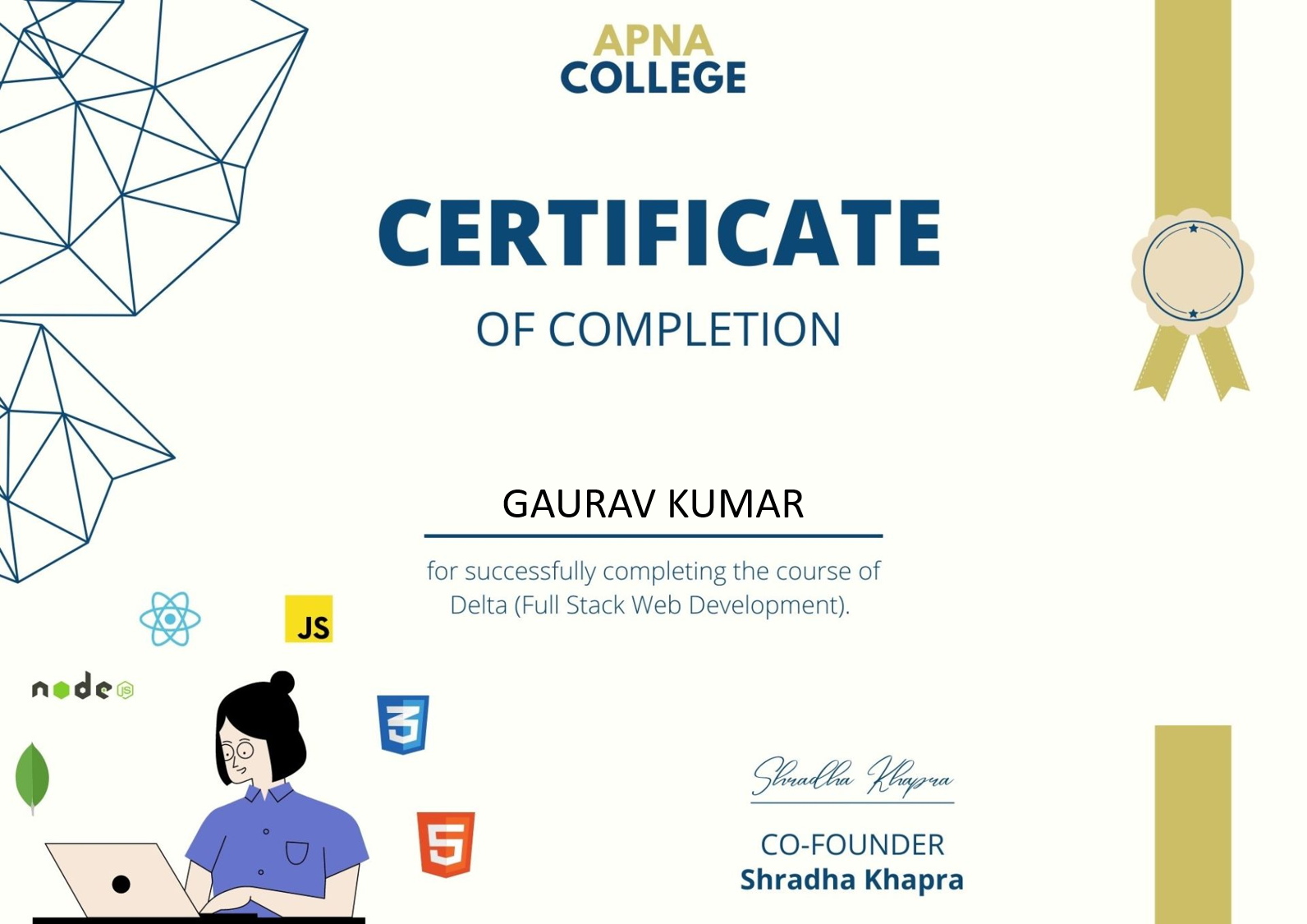 Full Stack Web Development Certificate